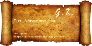 Gut Konstantina névjegykártya